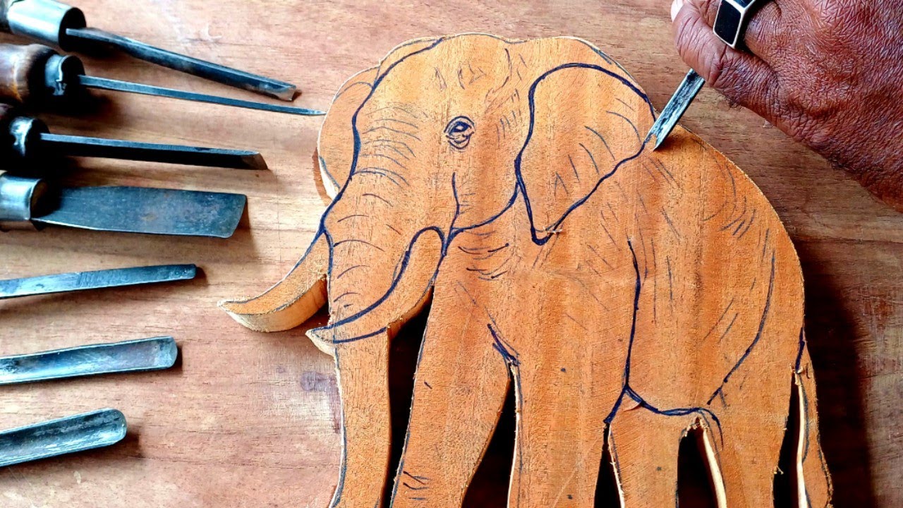 Elephant out of wood