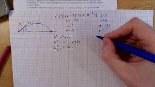 Year 2 Mechanics - 6.3 Projectiles - Example 6