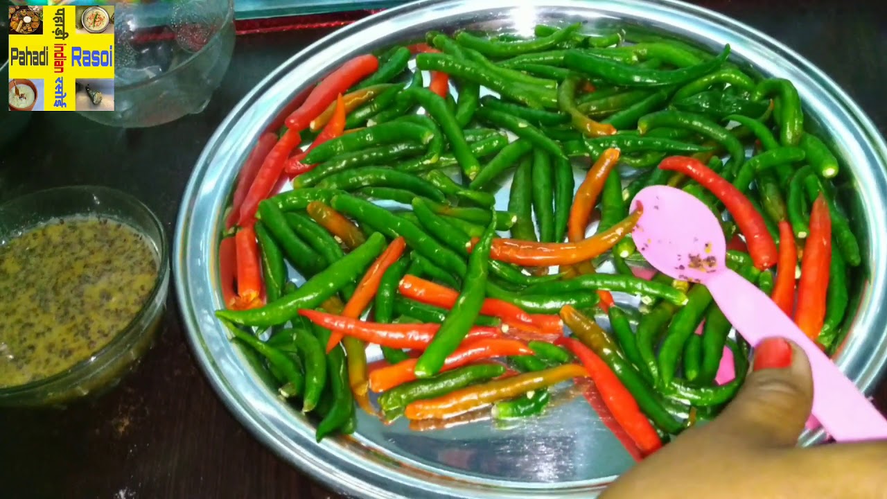 स्वादिष्ट हरी मिर्च का अचार hari mirch ka achar recipe green chili pickle mirch ka achar