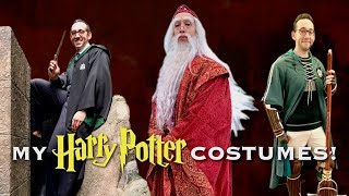 MY HARRY POTTER COSTUMES | Slytherin Student, Quidditch Player, and DUMBLEDORE