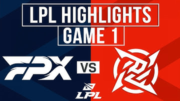 FPX vs NIP Highlights Game 1 | LPL 2025 Split 3 Play-In | FunPlus Phoenix vs Ninjas in Pyjamas