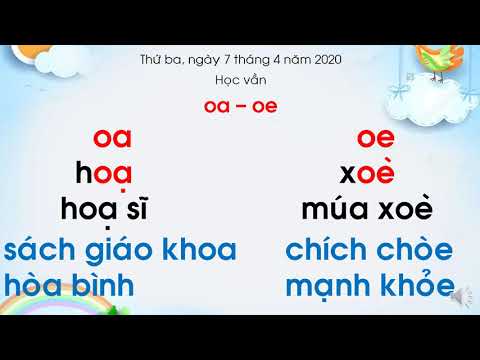 Học Vần Khối 1 Phần 1 Tuần 22 Từ 6/4/2020 - 10/4/2020