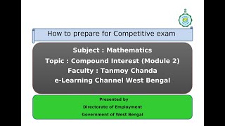 Mathematics : Compound Interest (Module 2)