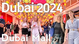 Dubai [4K] Amazing Dubai Mall. City Center, Burj Khalifa Walking Tour 2024 🇦🇪