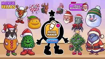 Merge Fellas Italian Xmas Brainrot 2 Reverse Maker Mode Gameplay | NEW MODE - Reaching Max Level