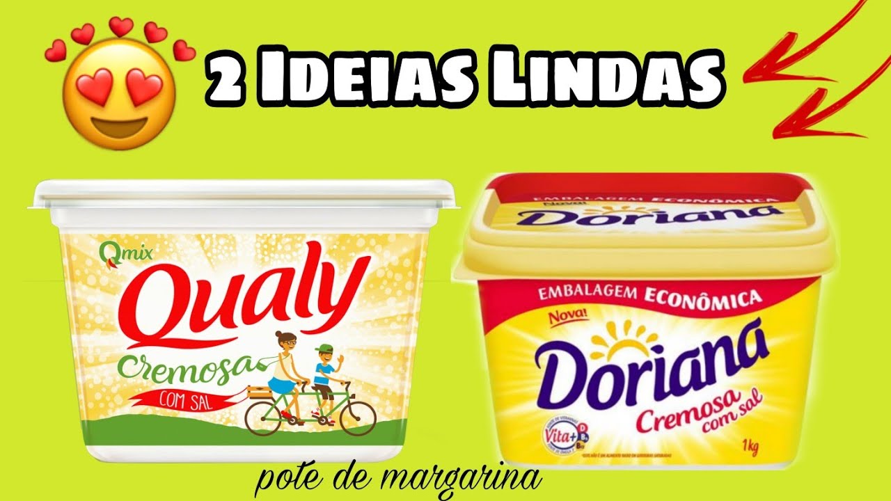 Pote de Margarina decorado/2 ideias lindas❤️ Artesanato com potes #facaevenda#