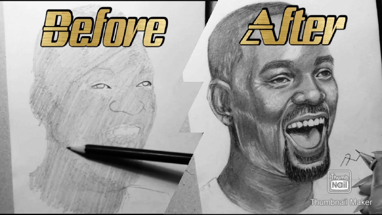 drawing Will Smith with pencil | Don't judge a book by its cover