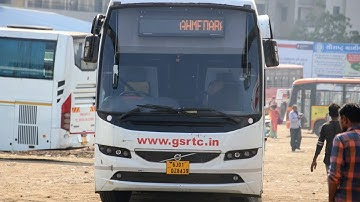 GSRTC Gujrat State Road Transport Corporation Rajkot Depot Bus Stand Volvo Leyland Tata Eicher HD