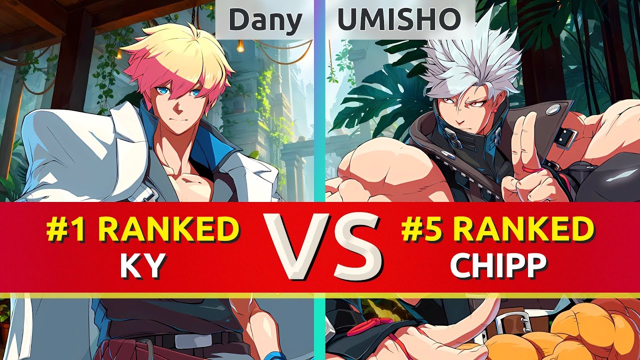 GGST ▰ Dany (#1 Ranked Ky) vs UMISHO (#5 Ranked Chipp). High Level Gameplay