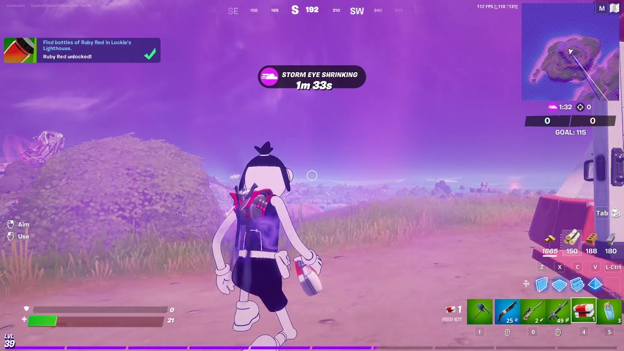 Fortnite Chapter 2 Season 8 Find Bottles Of Ruby Red In Lockie's Lighthouse