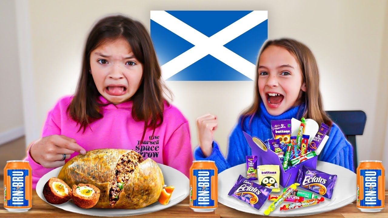 Мои дочери ПРОБУЮТ Шотландскую Еду!