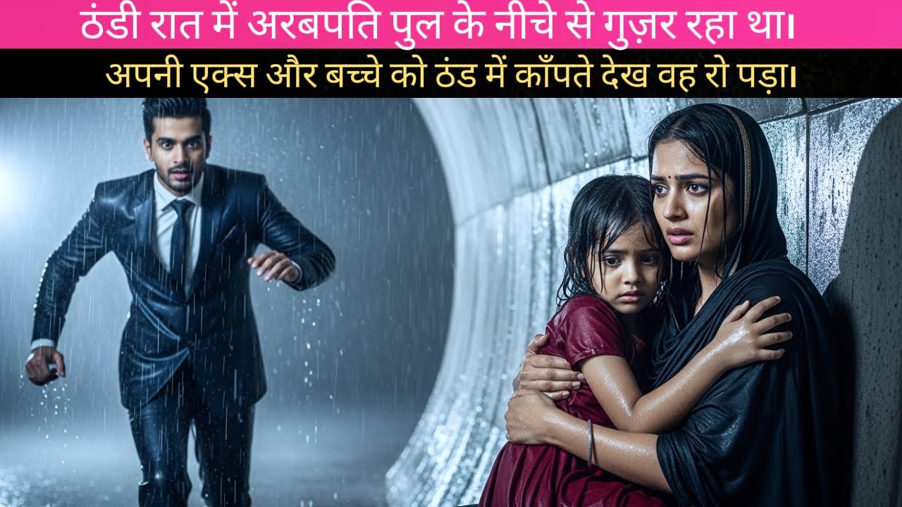 अरबपति पुल के नीचे रो पड़ा, जब उसने अपनी एक्स पत्नी और बच्चे को ठंड में काँपते देखा।