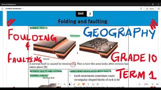 Geography Grade 10 Folding and Faulting Term 2