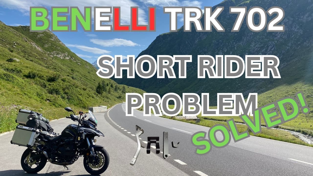 Short rider problem solved!  Struggling with your TRK height? Watch this! Benelli TRK 702 lowered.