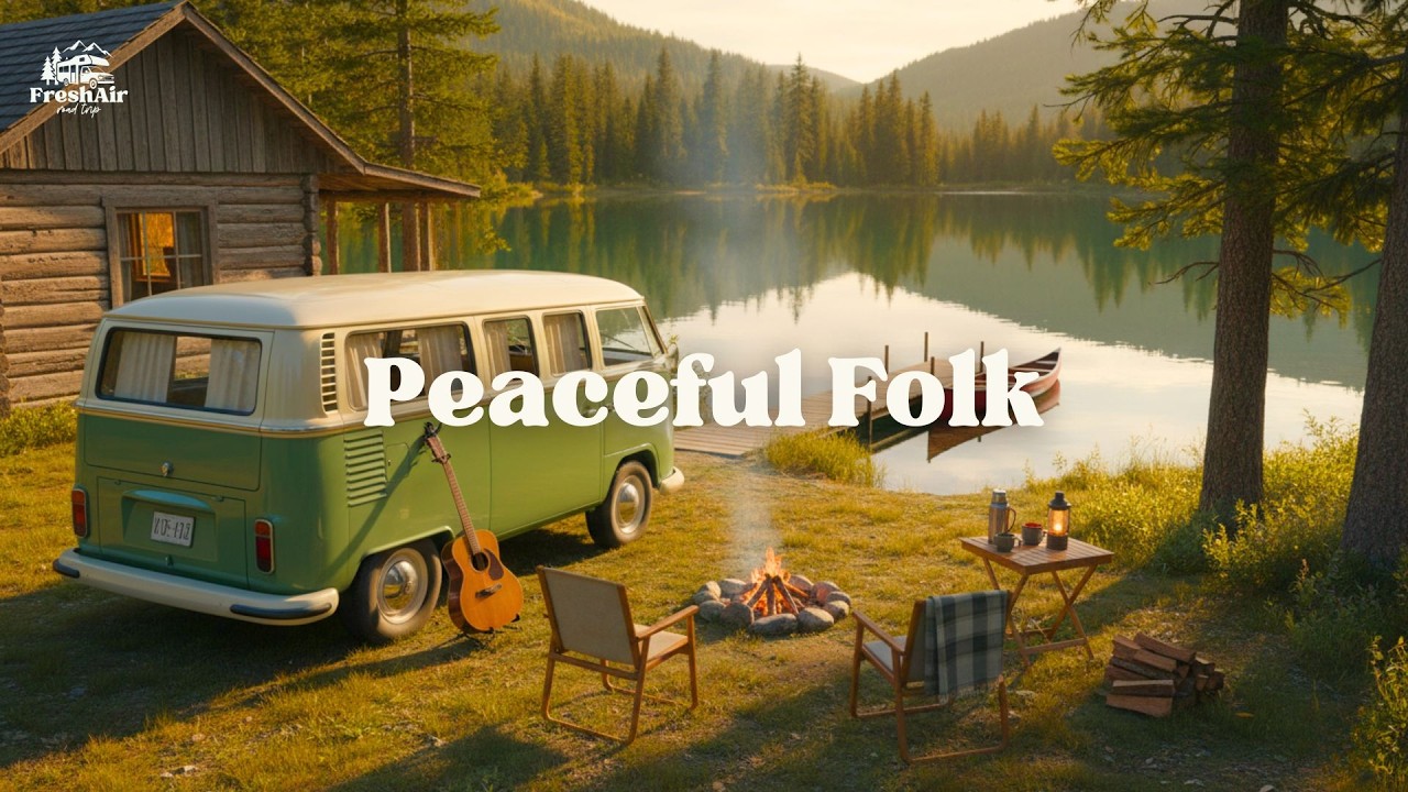 Cabin by the Lake 🛶 Peaceful Acoustic Guitar Folk for Quiet Afternoons
