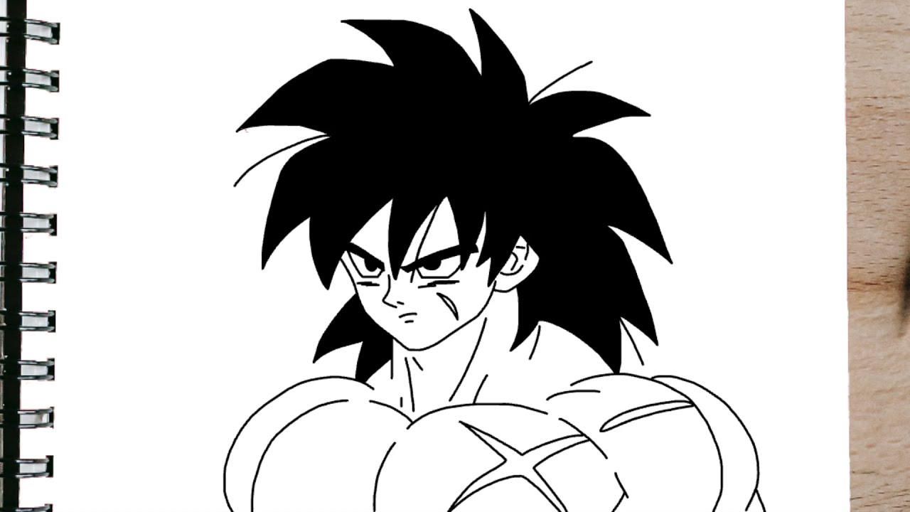 Como dibujar a BROLY PASO A PASO | DRAGON BALL SUPER dibujos - YouTube