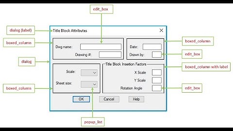 How to make Dialog Box (Title Block Attributes) using Visual LISP Editor with AutoCAD