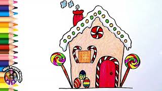 Şeker Ev Nasıl Çizilir ? Ramazan Bayramı Çizimi || Şeker Bayramı Resmi, Ramadan Mubarak, Candy House