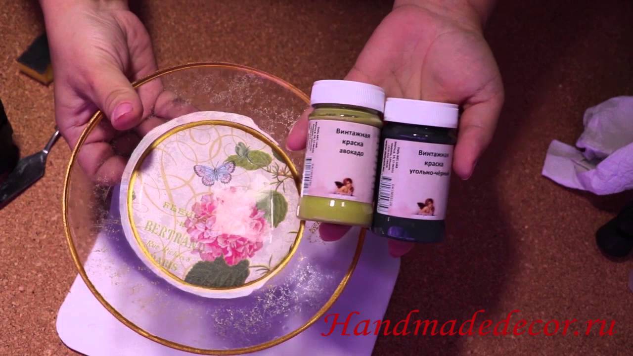 Перламутровые и винтажные краски Daily Art. Работа на стекле. Мастер-класс Альбины Алферовой