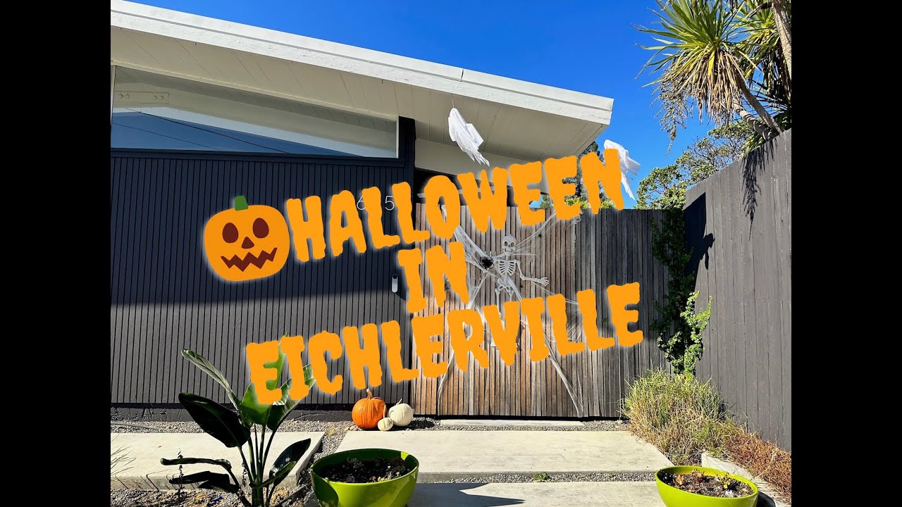 Halloween in EICHLERVILLE - Eichler Homeowners love Halloween - Eichler Modern Halloween Decorations