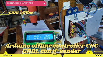 ⚡ Arduino offline controller CNC GRBL con g-sender para control y manejo fuera de linea con microSD