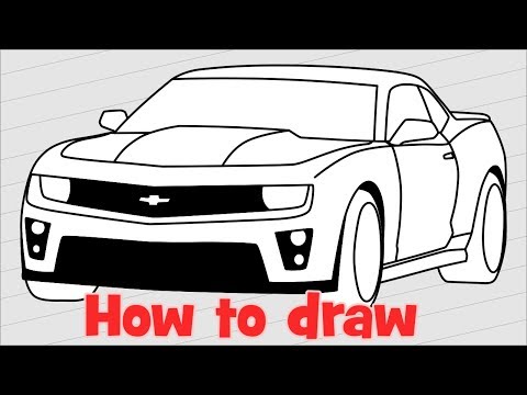 how to draw a camaro ss