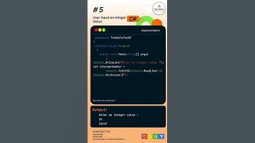How to get user input an Integer value in C#  #techpile #codehelper