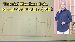 Membuat pola kemeja wanita ukuran XS