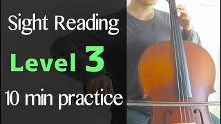 Sight Reading Practice #3 for Cello and other F clef instruments