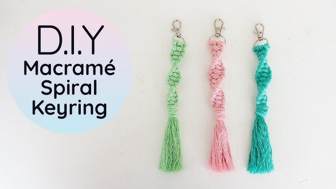 Cable Weaved Macrame Keychain – Knots of Happiness