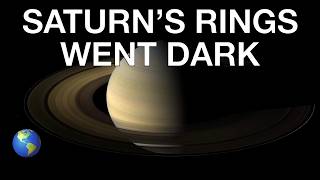 When Saturn’s Rings Went Dark, Cassini Saw This