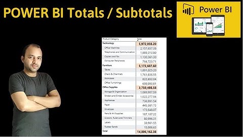Power BI Totals and Subtotals in Matrix or PivotTable | Power BI Tutorial