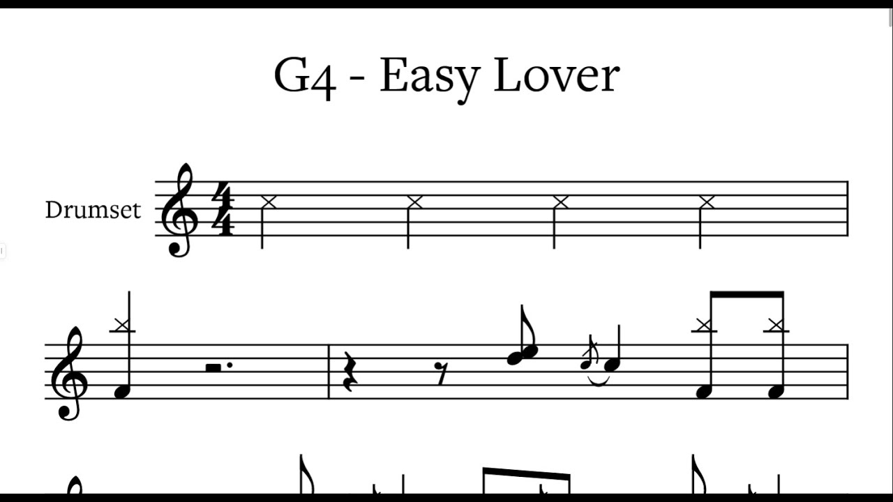 Easy Lover - Phil Collins - Drumscore