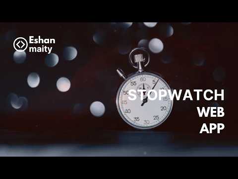 I Built a Stopwatch Web App ⏱️ | HTML, CSS & JavaScript