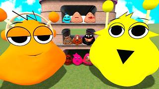 🏗 SPARTAN KICKING POU BOU FROM BOU'S REVENGE and POU SPRUNKI in MULTI STORY TOWER In Garry's Mod!