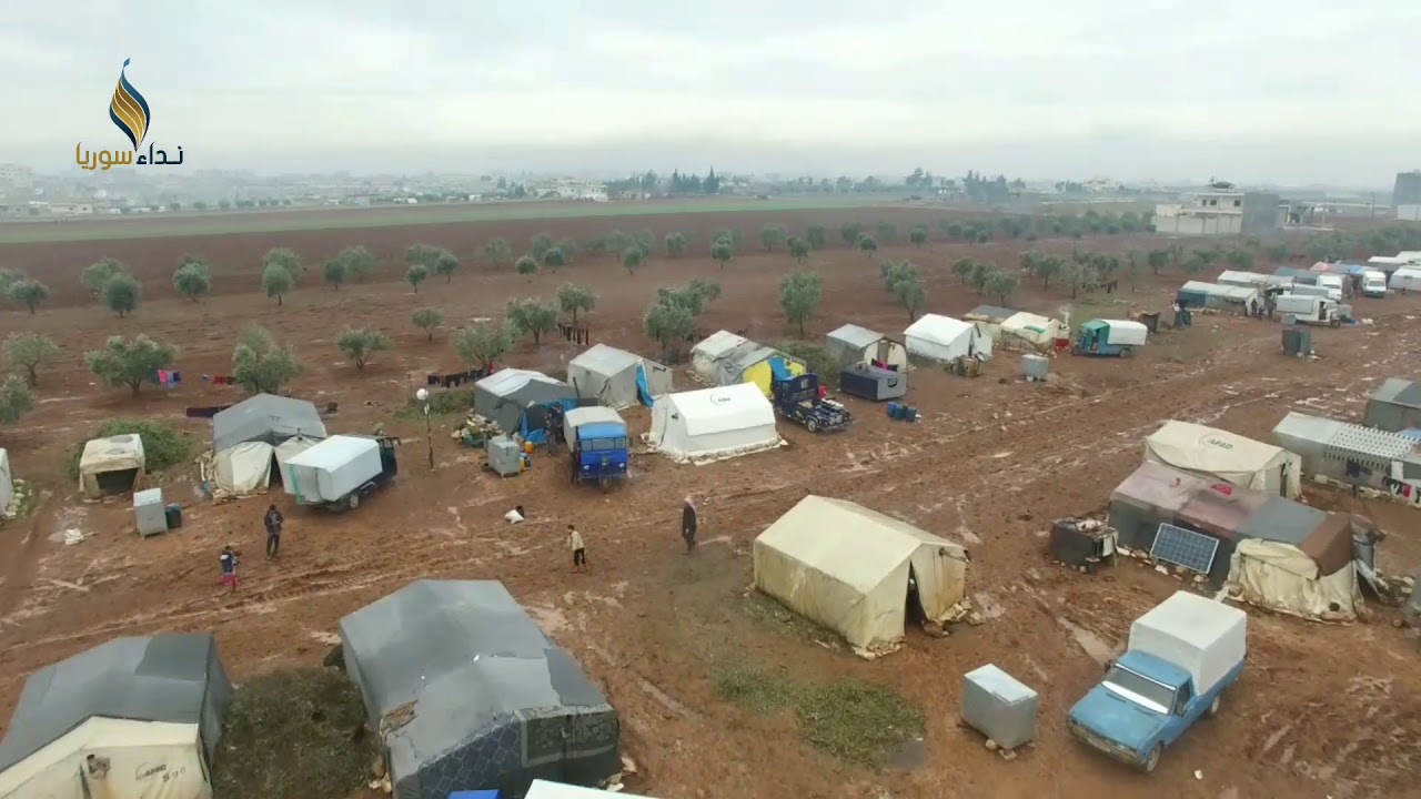لقطات جوية لأحد المخيمات شرقي مدينة أعزاز بريف حلب الشمالي