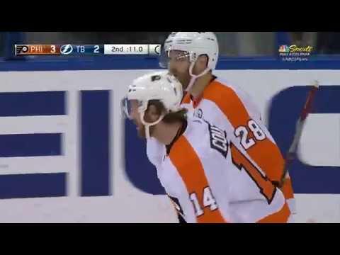 sean couturier goal philadelphia flyers vs tampa bay lightning 12 flyers vs tampa bay
