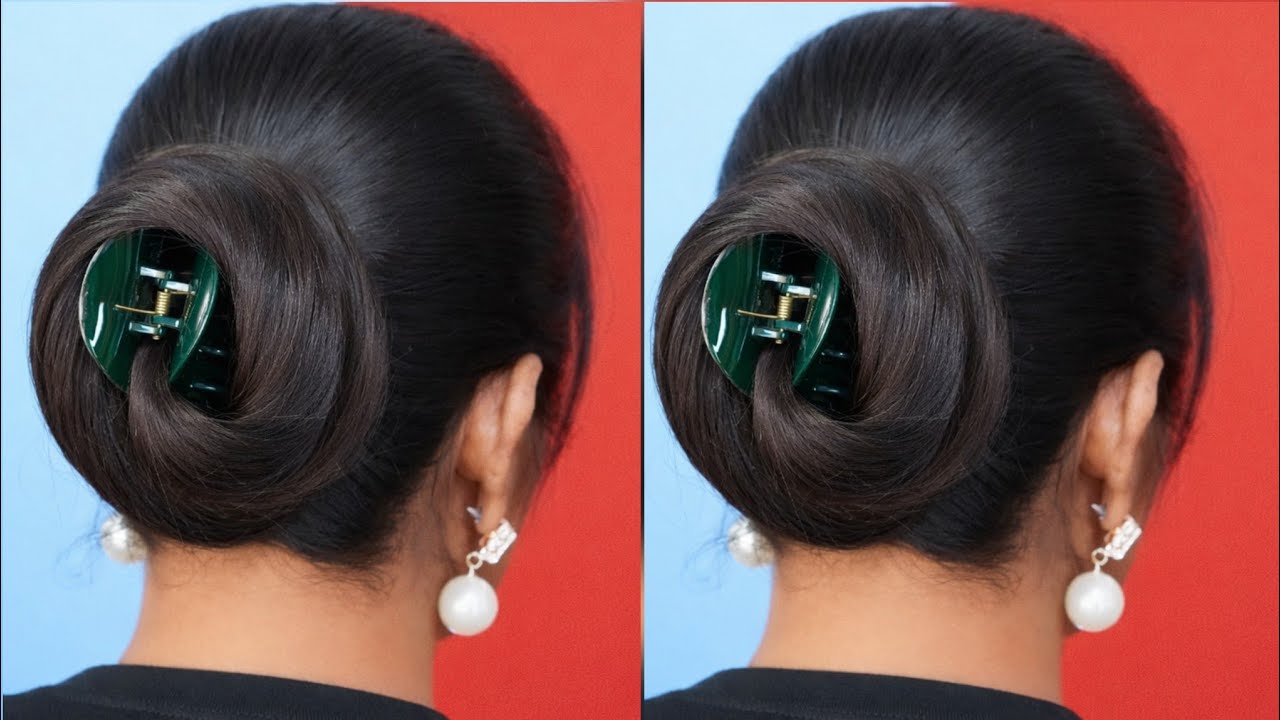 Daily Use Claw Clip Bun | Quick & Elegant Low Hair Bun Tutorial