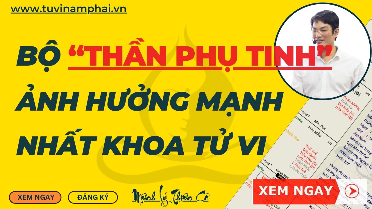 CÁC BỘ PHỤ TINH QUAN TRỌNG NHẤT | TỬ VI LÊ QUANG LĂNG | TỬ VI NAM PHÁI | MỆNH LÝ THIÊN CƠ