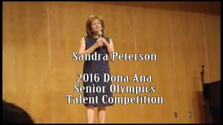 Sandra Peterson 2016 Senior Olympics Talent Compeion