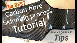 Carbon fiber skinning TUTORIAL. Skateboard deck .