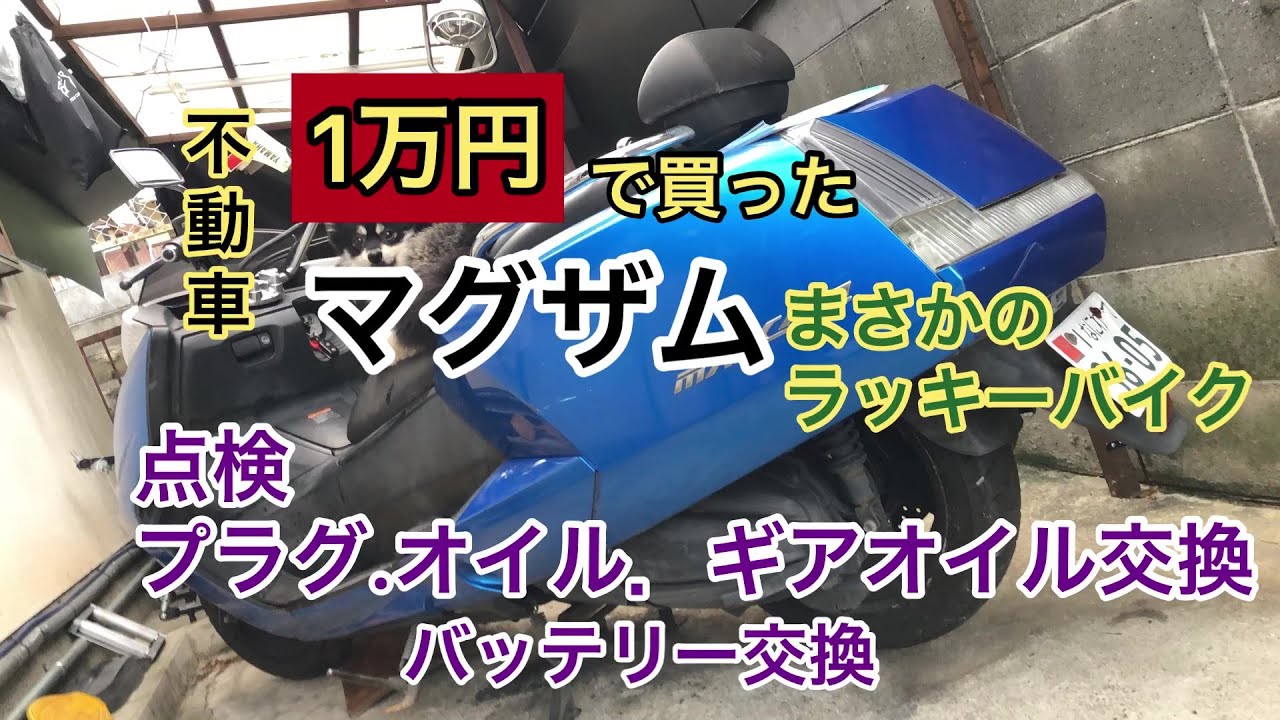 【マグザム】1万円で買った放置車両。まさかのラッキーバイク！ついでに消耗品の交換もしていくッ