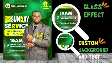 Join me as i make this eye catching church flyer from scratch. CorelDRAW | Photoshop