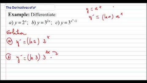 MAC2233 Find the derivative of exponential function other than base e, part a