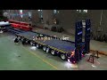 Remolque de plataforma baja de 8 ejes, remolque de plataforma baja retráctil, cama baja 8 ejes