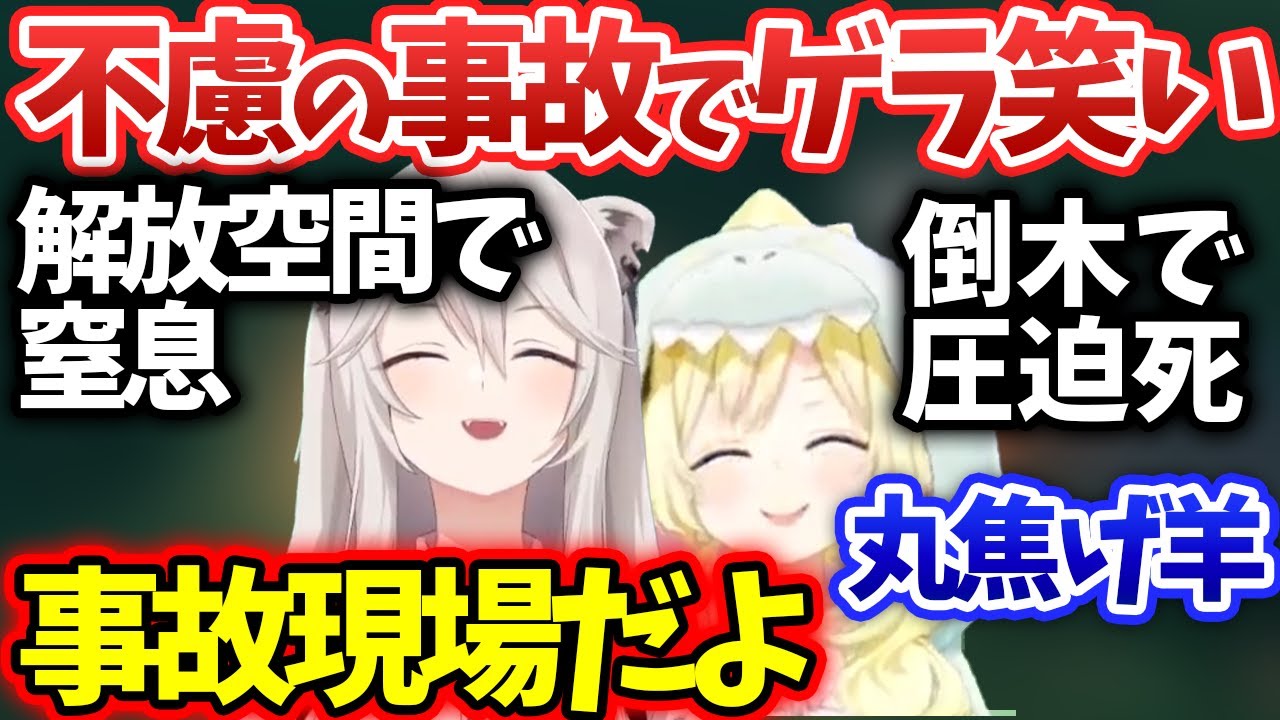 倒木に潰されたり解放空間で窒息したりする姿にゲラ笑いが止まらないししわたｗ【ホロライブ/切り抜き/Vtuber/角巻わため/獅白ぼたん/Valheim】