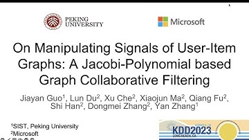 KDD 2023 - On Manipulating Signals of User-Item Graphs