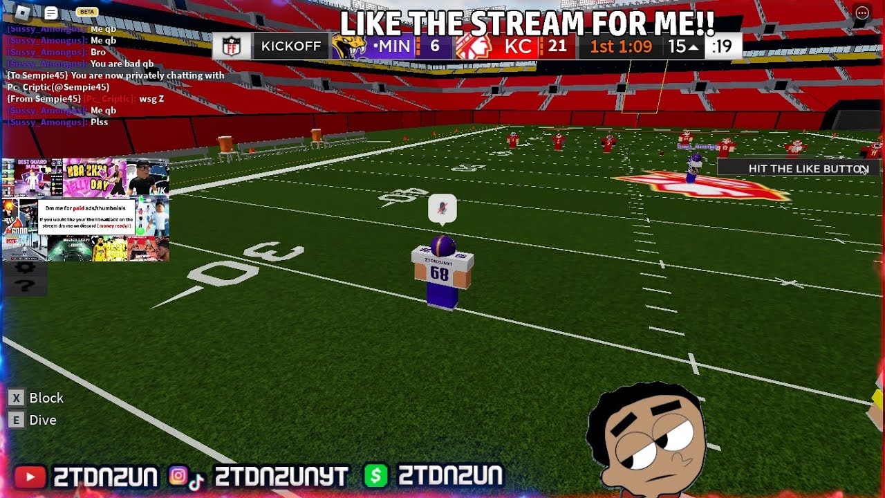 FOOTBALL FUSION ROBLOX LIVESTREAM || SUBSCRIBE - YouTube
