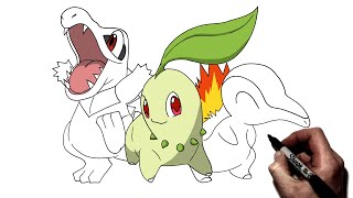 How To Draw Cyndaquil, Totodile, Chikorita | Step By Step | Pokemon screenshot 5