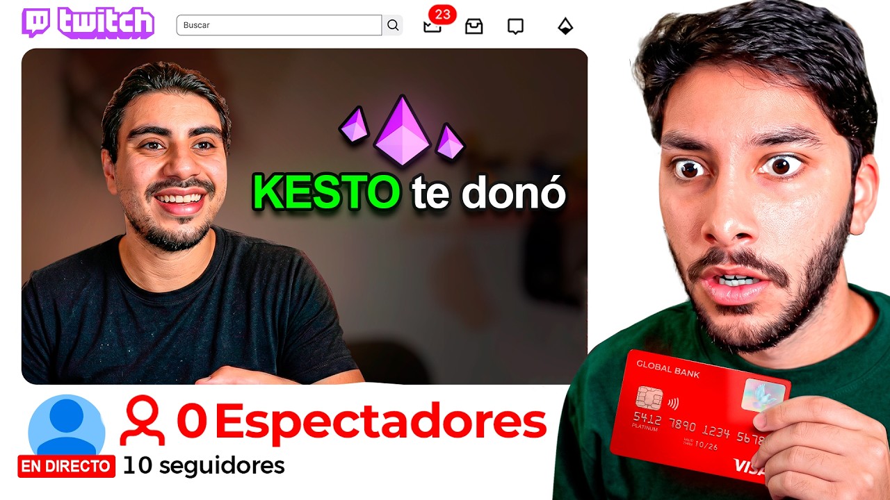 Le doné a Streamers con 0 Espectadores